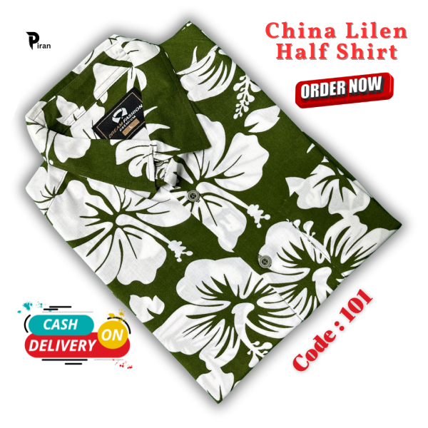 Lilen half Shirt Green 101