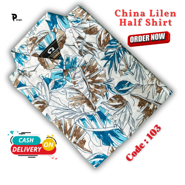 Lilen half Shirt Mix Leaf 103