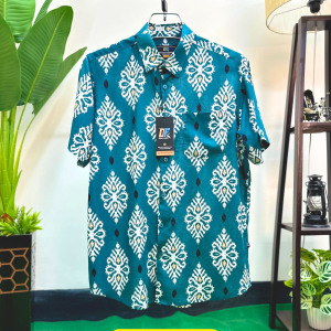 Lilen half Shirt  Teal Blue 149
